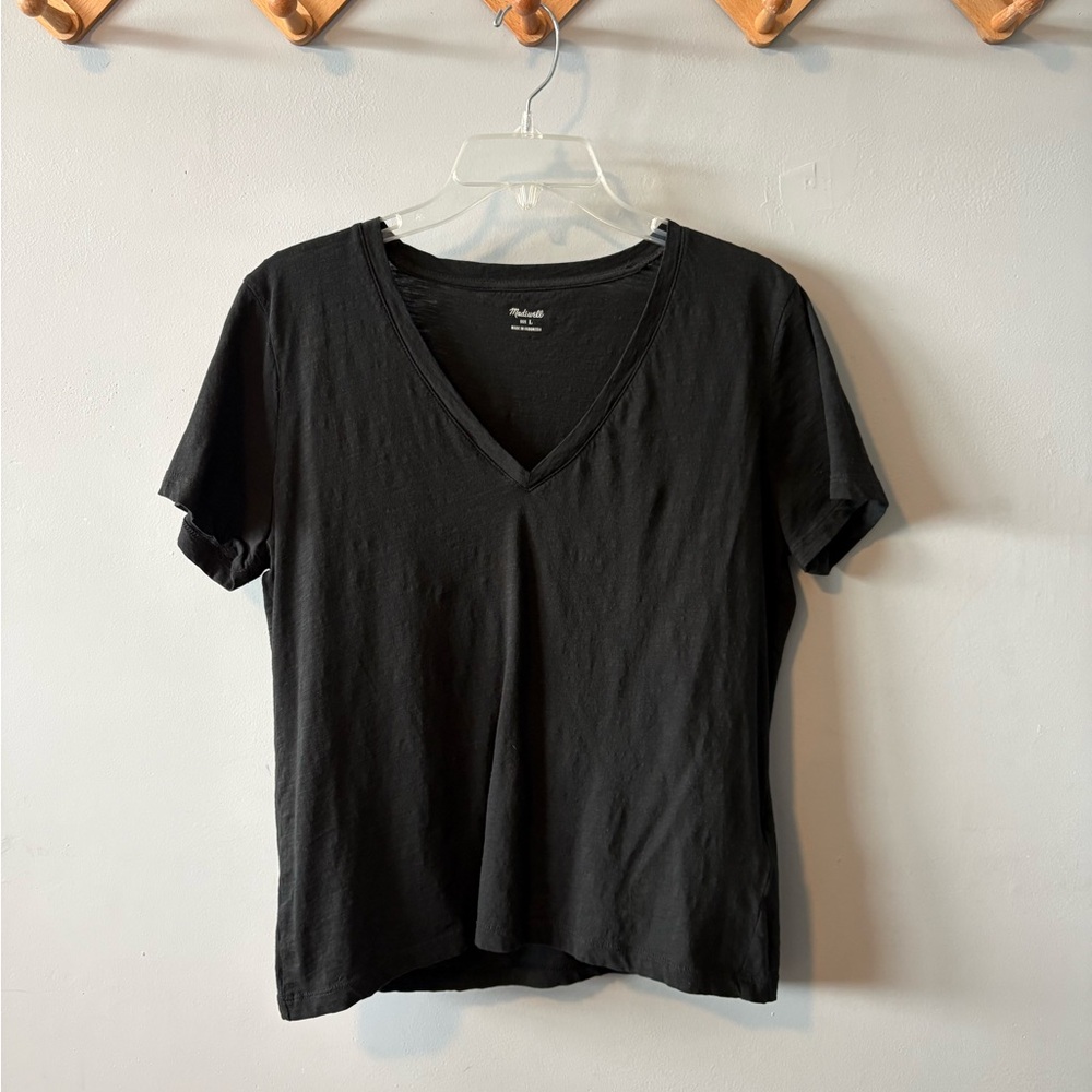 Madewell Black V Neck T-Shirt